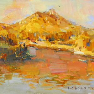 Lake Cuyamaca Golden Hour by Vira Ustianska